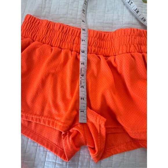 Cotton Candy Orange LOVE print Shorts with drawstring legs and elastic waist - Picture 5 of 6